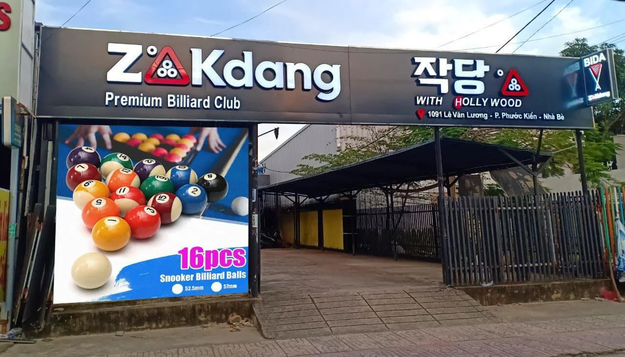 베트남에 개설한 작당 브랜드 당구장 외관
